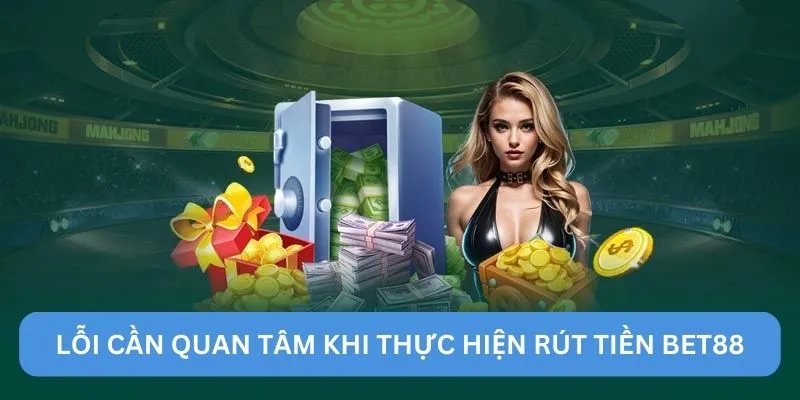 Lỗi cần quan tâm khi thực hiện rút tiền BET88